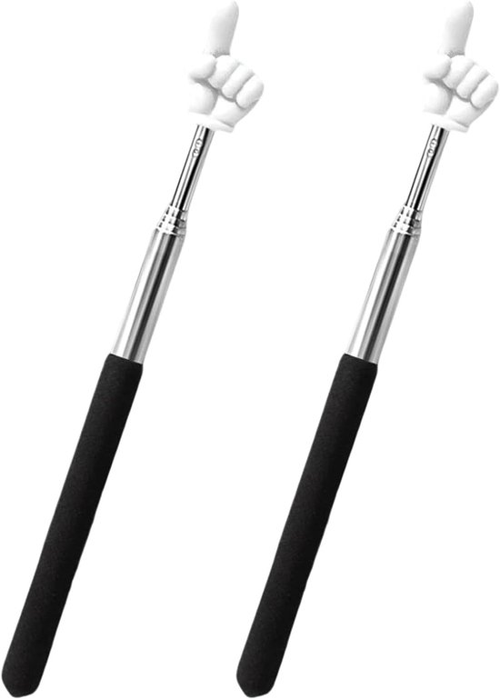 Verstelbare Index Stokken - 2 Stuks RVS Telescopische Vingerstokken voor Onderwijs, Presentaties en Conferenties