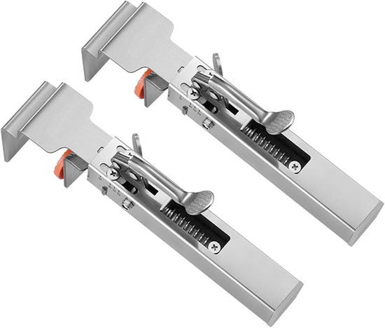 Verstelbare ladebevestigingsklem, roestvrijstalen ladeklem voor het installeren van kasten, kasthardwarematige mal voor kastinstallatiegereedschap (2 stuks) van WELLOCKS