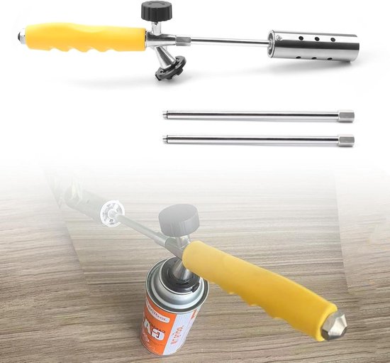 Verstelbare onkruidbrander van roestvrij staal voor het effectief verwijderen van onkruid en sneeuw - winddicht en draagbaar van Merkloos	