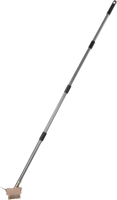 Verstelbare Onkruidverwijder Toolset met 63 cm Lange Handgreep, 2-in-1 Sleuf Borstel voor Mos en Onkruid in Opritten, Terrassen en Tegels