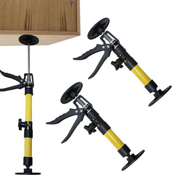 Verstelbare Plafondsteunen, Set van 2, 31 tot 59 cm, Telescopische Stang, Draagvermogen 40 kg, Ideaal voor Kast- en Deurframe Ondersteuning