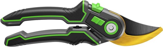 Verstelbare snoeischaar met scherpe messen - maximale snijdiameter 25 mm, met veiligheidsslot - voor rozen, potplanten en verse takken van Merkloos	