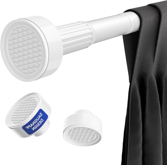 Verstelbare Spannerstang voor Gordijnen 70-170cm - 32mm Diameter - Klem- en Telescopische Stang zonder Boren, Antislip en Vergrendelingsfunctie voor Ramen en Deuren van Merkloos	
