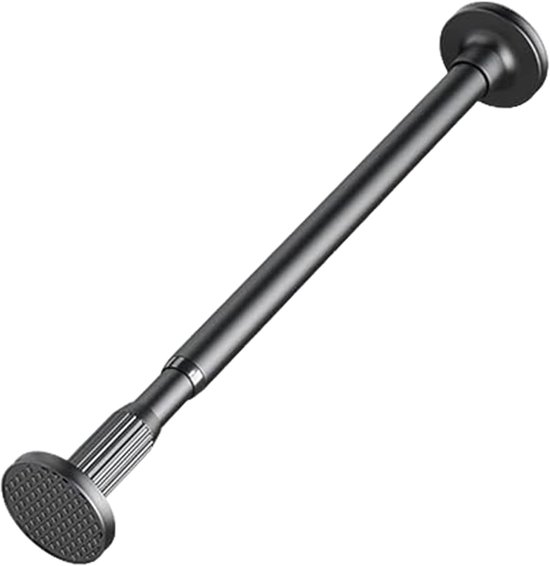 Verstelbare Stang - Telescoopstang Gordijnroede - Meubels Stabiliseren - Zonder Boren Bevestigen - 46-80 cm - Zwart