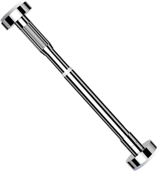 Verstelbare Stang - Veerstang Kaststang - Meubels Beveiligen - Antislip Siliconen Pads - 465 x 87 cm - Zilver