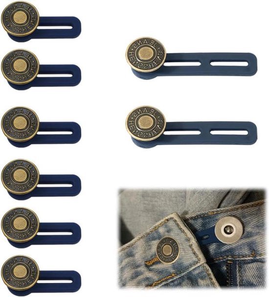 Verstelbare taille extender - 8 stuks, voor broeken en rokken van Merkloos	