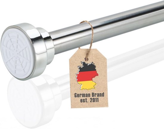 Verstelbare telescoopstang 81-148 cm - Uitschuifbare roestvrijstalen klemstang zonder boren van Merkloos	