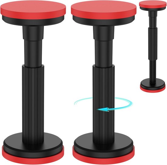 Verstelbare Telescopische Steunstangen (2 stuks) - 18-45 cm - Draagkracht 200 kg voor Kasten en Meubels van Merkloos	