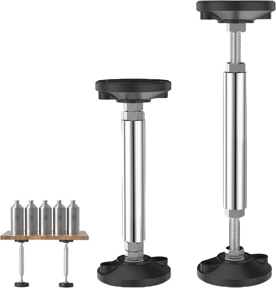 Verstelbare telescopische steunstangen voor plafond, 28-42 cm, tot 300 kg, ideaal voor deur- en kastondersteuning, stevige liftbalk en werkbank. van Merkloos	