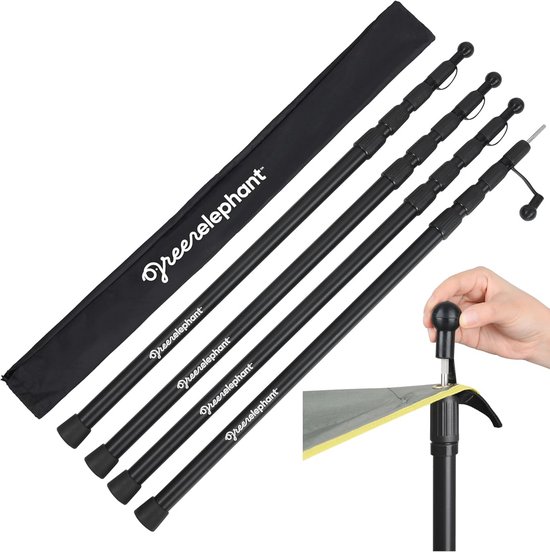 Verstelbare Telescopische Tentstokken en Luifelstokken voor Buitenactiviteiten van Merkloos	