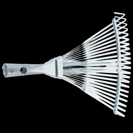 Verstelbare Tuinhark - Opvouwbare Hark - Gazon Onderhoud - Telescopisch Handvat - 29 cm Breed - Metaal