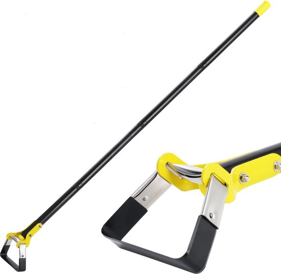 Verstelbare Tuinhoehaak Met Afneembare Hak: Stijlvol Tuingereedschap In Zwart-Geel van Merkloos	