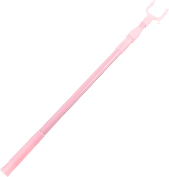 Verstelbare Waslijnstok - Telescopische Stok Wasstang - Kleding Ophangen - Eenvoudig Uitschuifbaar - 99 cm - Roze