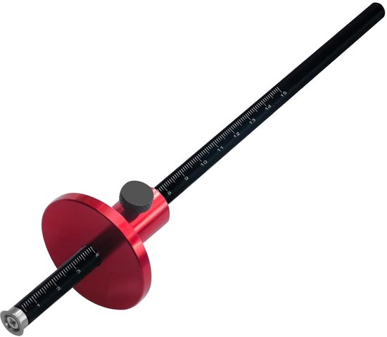 Verstelbare Wielmarkeringsmeter - Metrische en Inch-schalen - Aluminiumlegering Houtafschrijfgereedschap met Gekartelde Knop voor Houtbewerkingsmarkering - Meubelreparaties en Precisiewerk van Frienda