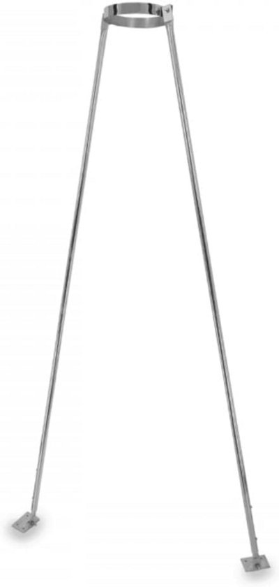 Verstevigingsstang Schoorsteen Verstelbaar 1,5 tot 2,5 Meter voor Kachels van Merkloos	