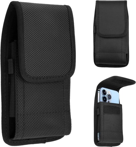 Verticale Heuptas voor Mobiele Telefoon - Verticale Hoes met Riemclip - Telefoonhouder voor Riem - Mobiele Telefoon met Riemclip en Haak - voor Iphone 16 15 14 13 12 11 Pro Smartphone - Draagbare Telefoonaccessoires van Merkloos	