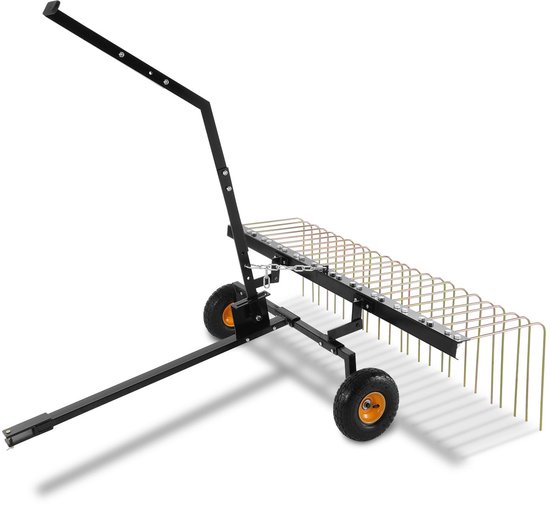 Verticuteerhark – Aanhanghark – Verticuteren Hark – Grasmaaiers Hark – ATV Hark – 60 Inch Werkbreedte – 24 Stalen Tanden van Merkloos	