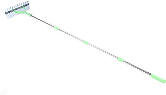 Verticuteerhark - Riethark Gazonhark - Gras Ontvilten - Ergonomisch Handvat - 170 cm - Zwart
