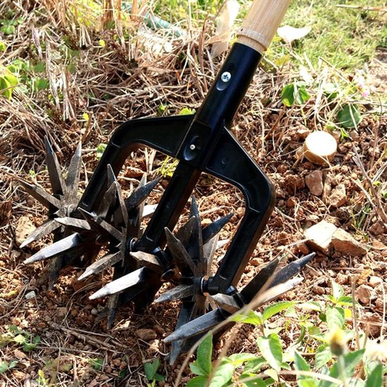 Verticuteermachine en Cultivator - Gazonbeluchter Tuinwerktuig - Gazononderhoud Bodemverbetering - 2-in-1 Functie Instelbare Diepte van Merkloos	