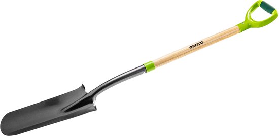 VERTO Draineerspade, Sleuven spade, Houten Steel, D-Greep van VERTO