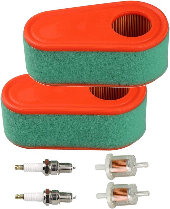 Vervangen van brandstoffilter - 795066 - 796254 - luchtfilter - bougie voor Briggs and Stratton Professional Series 775-1000 - Toro Time Master grasmaaier van Merkloos	