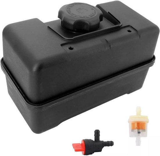 Vervangende Benzinetank met Dop en Afsluiter voor Versnipperaar, Sneeuwblazer en Tuinfrees - 4 Liter van Merkloos	