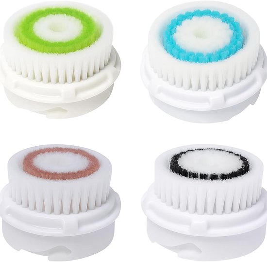 Vervangende borstelkoppen voor Clariso-nic MIA & MIA 2 PRO PLUS gezichtsmassageapparaat, gezichtsreiniger, borstelkop voor verzorging van de poriën, 4 stuks