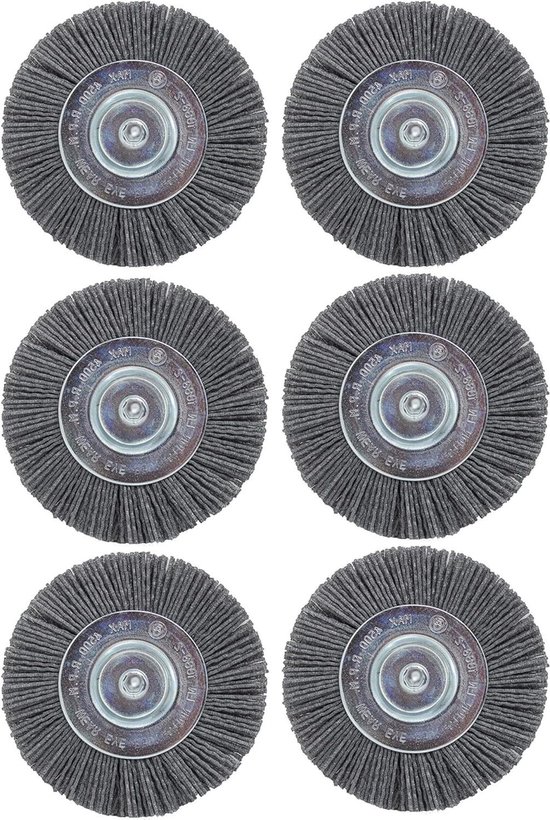 Vervangende borstels - Voegenborstels - Voegen reinigen - Snelsluithouder - 6 stuks - Nylon