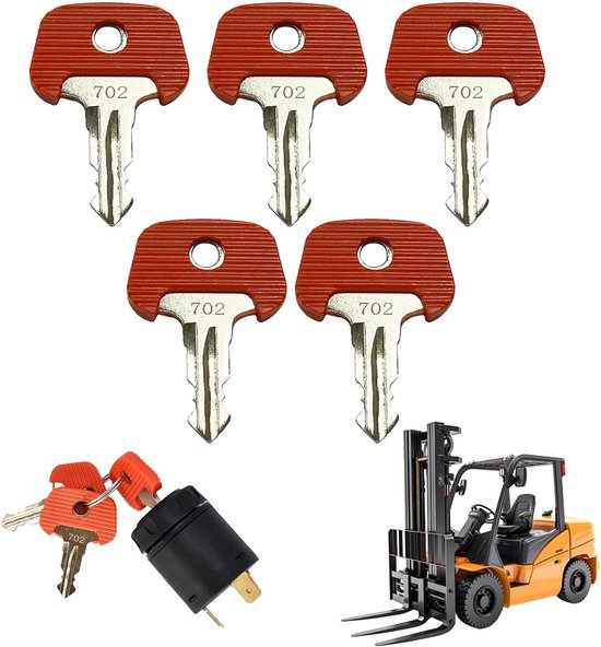 Vervangende Contactsleutels - Stacker 702 - Liebherr Wrench - Constructiemachine Sleutelset - Vervangende 702 Contactsleutel - Plant Sleutel - Starter Sleutel - Graafmachine - Graafmachine Sleutelset van Merkloos	