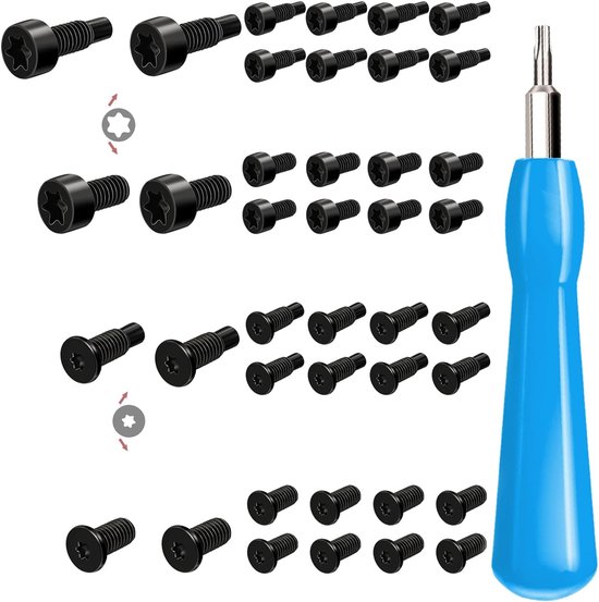 Vervangende deurbelschroevendraaier, dubbele torx-schroevendraaier met 40 stuks T6 T15-schroeven voor deurbel, beveiligingskit geschikt voor alle deurbellen, inclusief videodeurbel, videodeurbel 2, van Merkloos	