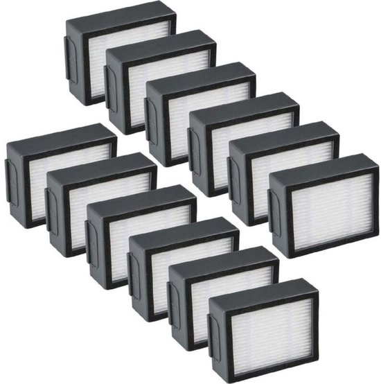Vervangende filteronderdelen - voor iRobot Roomba E, I, J-serie i1 i1+ i3 i3+ i4 i5 i5+i6 i6+ i7 i7+ i8 i8+ E5 E6 E7 J7 - Accessoires voor robotstofzuigers - 12 filters van Merkloos	
