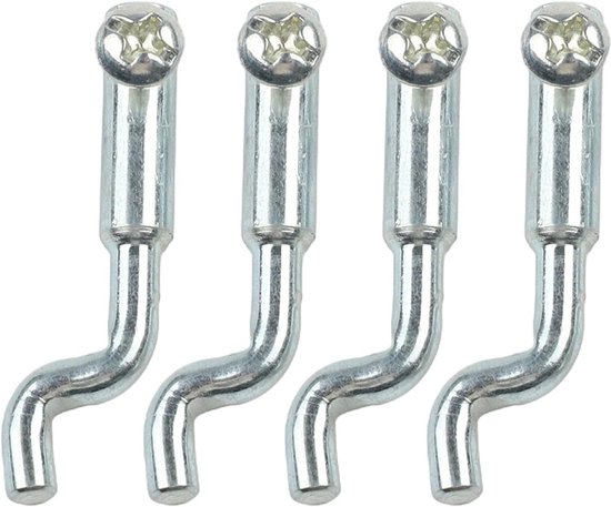 Vervangende gaskabelklem - Metalen Z-kabeleinde - Grasmaaier reparatie - Universele pasvorm 2mm - 4 stuks - Zilverkleurig