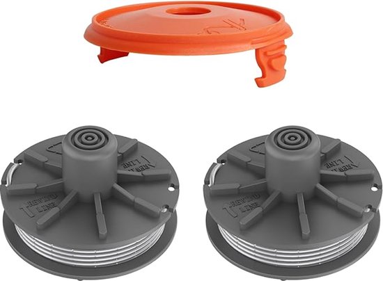 Vervangende grastrimmerspoel voor Gardena 5307-20, 6,1 m x 1,65 mm draadtrimmerspoel voor Gardena EasyCut ComfortCut PowerCut SmallCut grastrimmer (2 spoel + 1 deksel) van Merkloos	