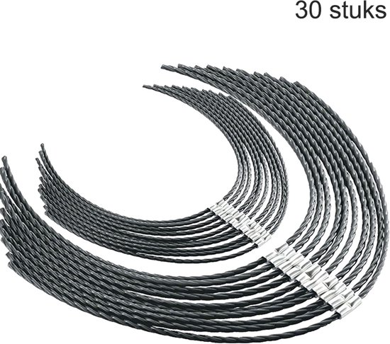 Vervangende snijdraden - 30 stuks - geschikt voor Bosch - reserveonderdeel geschikt voor Bosch AFS 2337 bosmaaier - spoelen voor grastrimmers -vervangende snijdraden voor grastrimmers - 39 cm x ⌀ 35 mm van Merkloos	