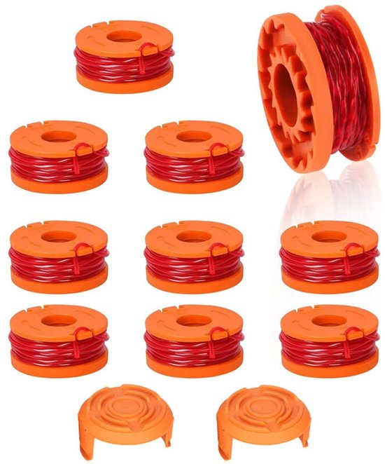 Vervangende spoel geschikt voor WORX WA0010/WA6531 grasmaaier - geschikt voor Worx WA0010 - automatische onkruidverwijderaar snoer - snoer voor snoerloze grasmaaier - 10 stuks van Merkloos	