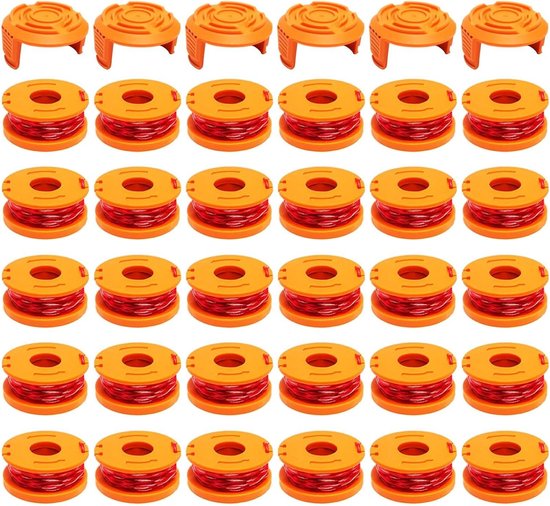 Vervangende Trimmerspoelen - Onkruideter Navullingen - Gazon Onderhouden - Versterkt Nylon Polyamide - 30 spoelen 6 doppen - Niet gespecificeerd