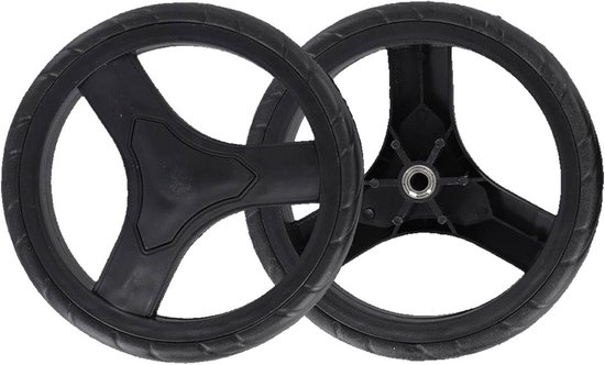 Vervangende wielen voor winkelwagens - 2 stuks van 170 mm met verbeterde stabiliteit en manoeuvreerbaarheid van Merkloos	