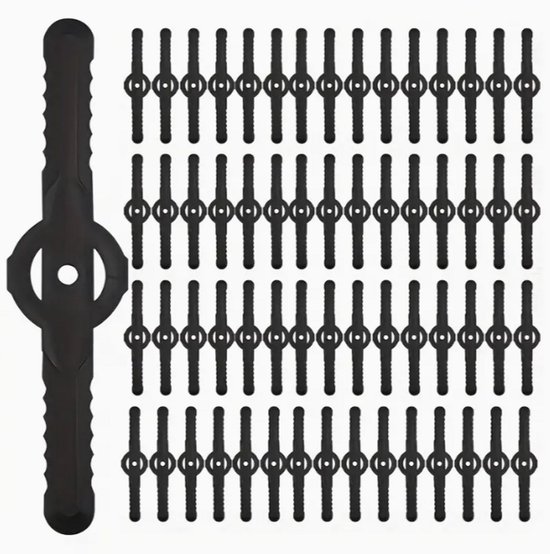 Vervanging van 60 snijbladen voor maaimachines, vervanging van plastic snijbladen voor onkruidvreters, universele maaimachinekop voor onkruidvreters, accessoires voor het maaien van gazon van Merkloos	