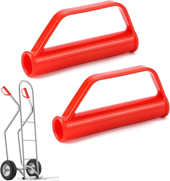 Vervangingshandvatten voor Kruiwagens - 25mm Houten Handvatten met Bumperbescherming voor Transporttrolleys en Bagagewagens, Set van 2, Stapelbaar en Veilig