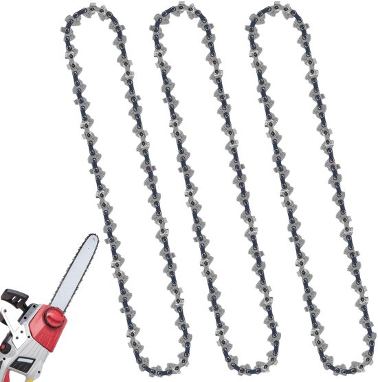 Vervangingskettingen voor 8 inch kettingzaag - 3-pack met 45 aandrijflinks - Kettingzaag accessoires en onderdelen