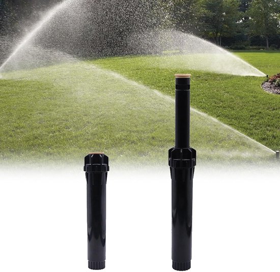Verzonken Sproeier - Telescopische Sproeikop - Pop Up Sprinkler - Sproeidiffuser voor Irrigatie - Bewateringskop - Pop-Up Besproeiingssysteem voor Kleine Gazons - Reikwijdte Van 8-10 M - Tuinbesproeiing - Automatische Sproeiers van Merkloos	