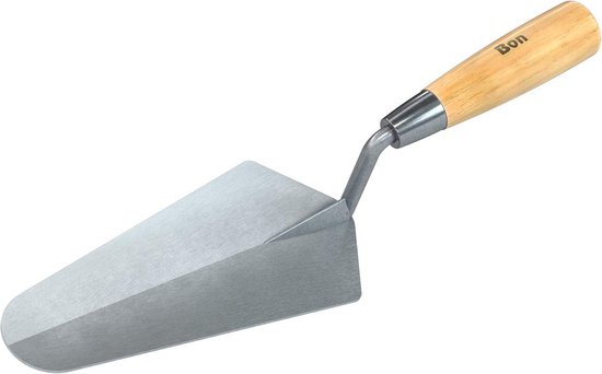Verzonken Troffel Pro Plus met Houten Handvat - Voor Metselwerk en Voegen