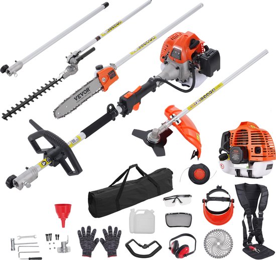 VEVOR 6-In-1 Heggenschaar Benzine Heggenschaar 52CC Heggenschaar met Lange Steel van VEVOR