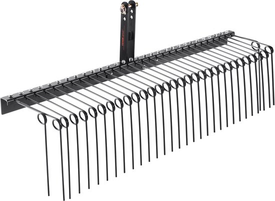 VEVOR Aanhanghark, 1830 mm Getrokken Verticuteermachine met 32 ​​Stalen Tanden, Gazonhark voor Bevestiging Aan Categorie 1, 3-Puntshefinrichting voor Tractor, Voor Bladeren, Dennennaalden, Stro en Gras van Merkloos	