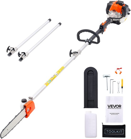 VEVOR Benzine Snoeischaar 2,12–3,62 m Telescopische Zaag 25cc 2-Takt Kettingzaag van Merkloos	