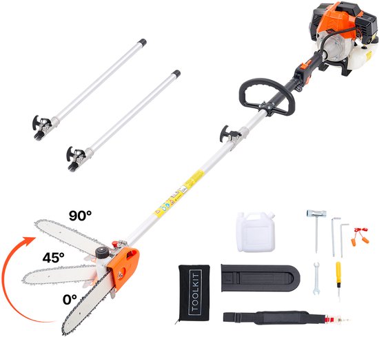 VEVOR Benzine Snoeischaar 43ccm Telescopische Zaag 2-Takt Kettingzaag 25,4cm Zaagblad van Merkloos	