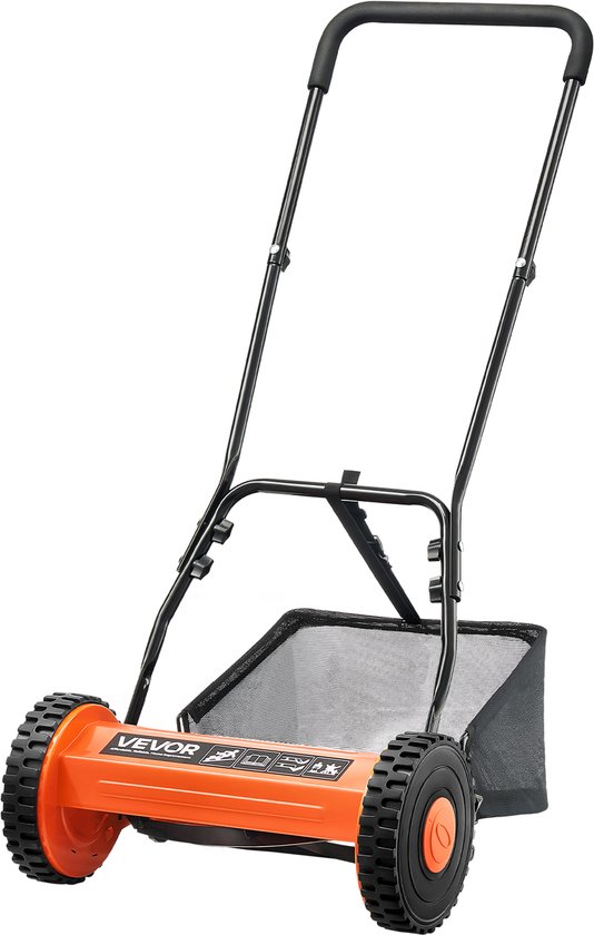 VEVOR Cilindermaaier Grasmaaier Handmaaier 350mm Snijbreedte 5 Messen 15-45mm van Merkloos	