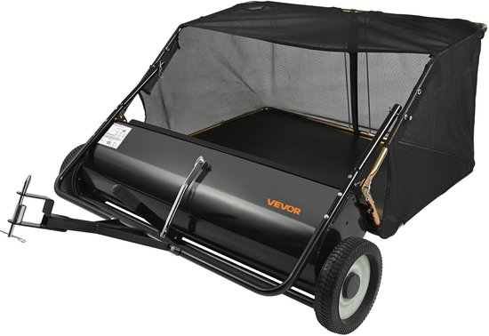 VEVOR Gazonveger met 111,8cm Veegbreedte, Gazonveger voor Zitmaaiers, 0,7 M³ Grote Blad Bladveger met Verstelbare Veeghoogte voor Tuin, Gazon, Boerderij van Merkloos	