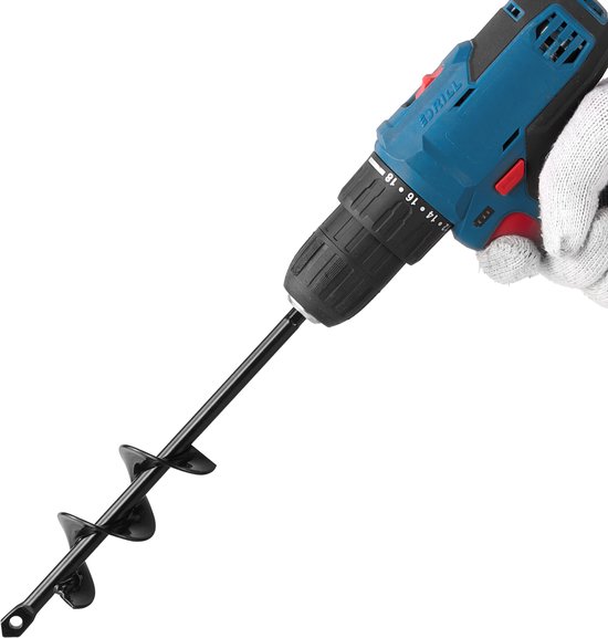 VEVOR Grondboorpaalboor Grondgatboor Tuinboor voor Boormachine 4x22cm van Merkloos	