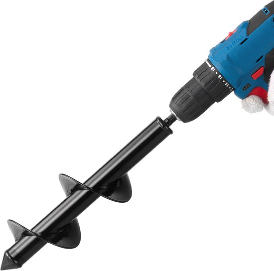 VEVOR Grondboorpaalboor Grondgatboor Tuinboor voor Boormachine 8x29cm van Merkloos	